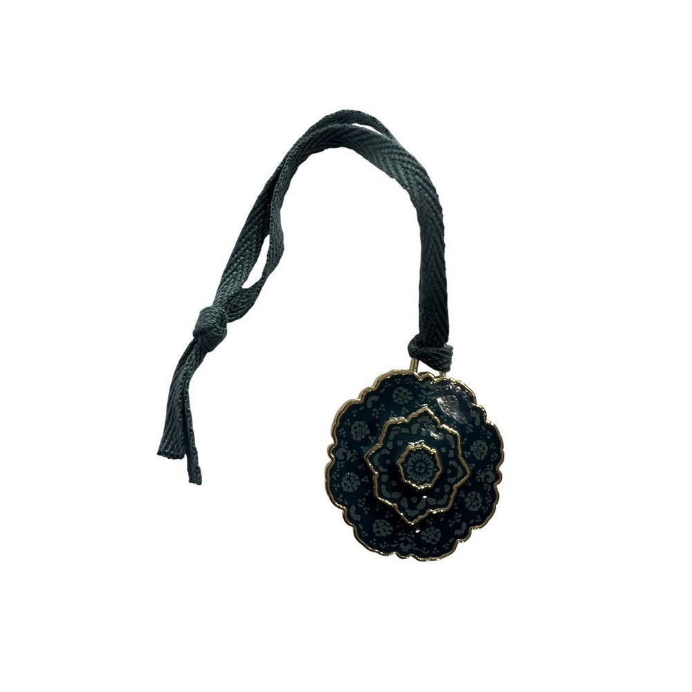 Loro Piana Enamel and Metal Pendant in Blue